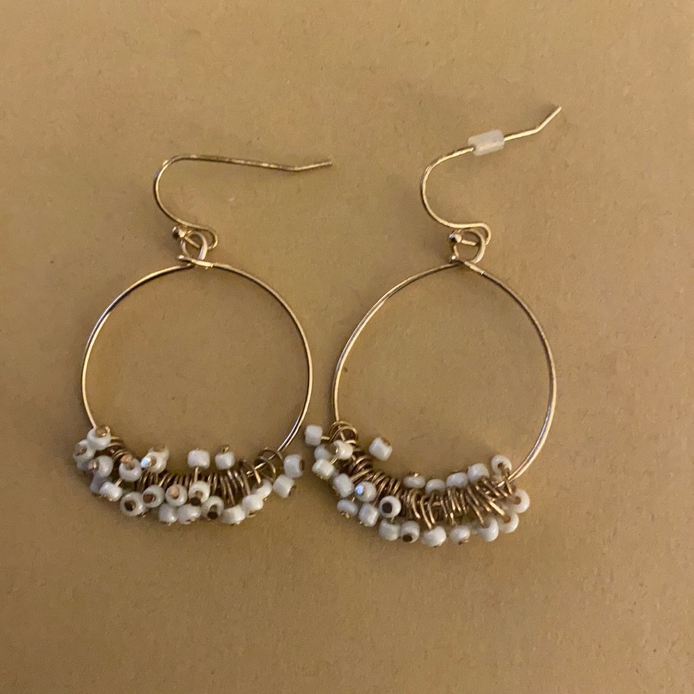 White earrings